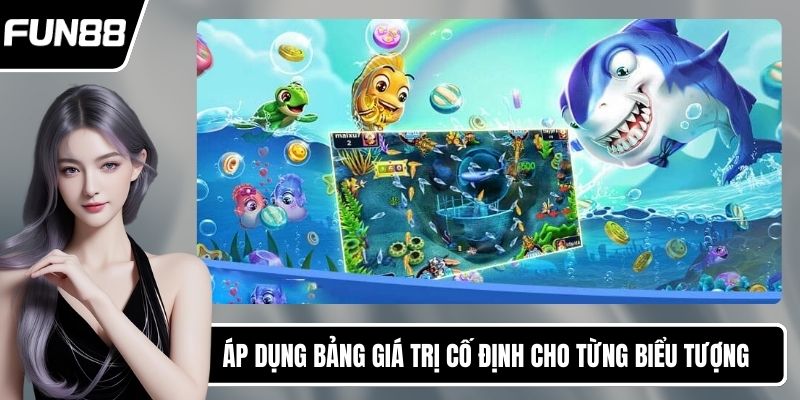 Áp dụng bảng giá trị cố định cho từng biểu tượng 