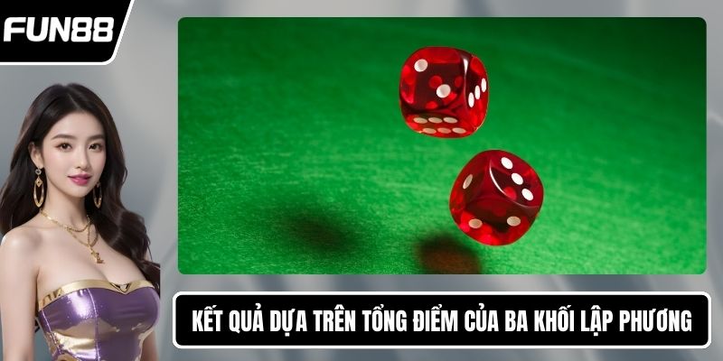 Kết quả dựa trên tổng điểm của ba khối lập phương